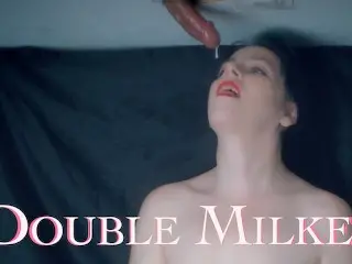 Double Cum Milking Table - Edging Ruined Orgasm and Swallow