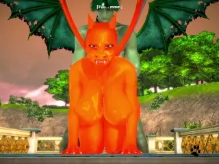 Pokemon Furry Hentai 3D Yiff - Charizard Girl is Ficked by Human Dragon