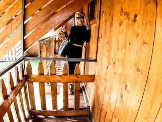 Neighbor Catches me Masturbating and Decides to help me while on the Phone with her Husband 4K