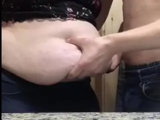 Sensual BBW Belly Play with Boyfriend [belly Drop, Belly Button, Belly Grab]