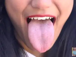 The Sexiest Tongue in Adult Video - Viva Athena Tongues Eggplant Emoji