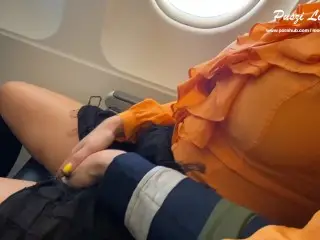 Public Sex - Extreme Risky Blowjob on Plane (can't believe we did It!) HD - Puszi Likorlova