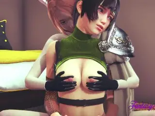 Final Fantasy VII Hentai 3D - Yuffy is Fucked and Stained with Cum