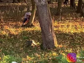 Stepsister Caught me Filming her while she's Pissing in the Woods -girl Peeing in Woods while Hiking