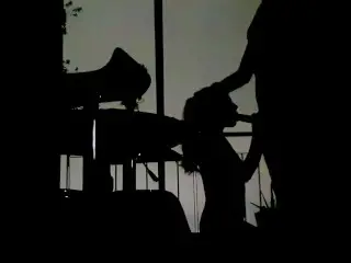 Silhouettes in the Balcony at Night