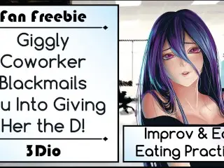 [3dio] [improv Practice] [ear Eating] Giggly Coworker you into Giving her the D!