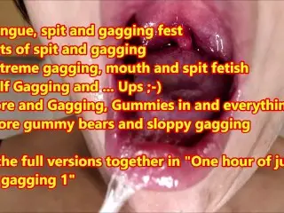 One Hour of Juicy self Gagging 1 (Demo Version)