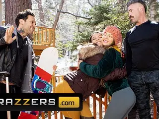 Brazzers - Busty Babe Abigail Mac Fucked Hard by Small Hands in the Snow