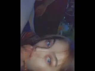 Big Blue Eye Native American Sucking Daddy’s Dick on Snapchat