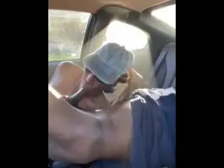 Sucking Randon Dick in his Car