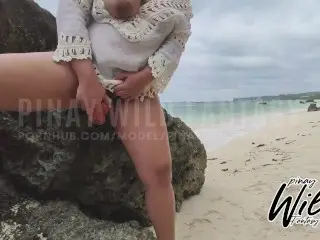 Horny Pinay Wife Masturbates Outdoor and Played with her Dildo on Boracay Island, Pinay Viral 2021