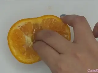 Fruit Finger Fuck | Orange Juicy Love | Secret Masturbation Part 1