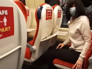 Public Dick Flash in the Train. Stranger Girl Jerk me off and Suck me till I Cum. Risky Real Outdoor