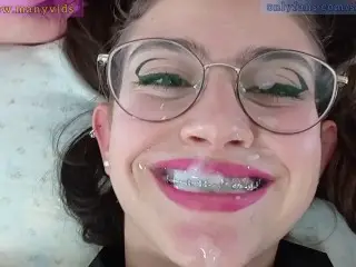 CUM ON MY BRACES COSPLAY NERDY BLOWJOB FUCK TEEN. SHANAXNOW