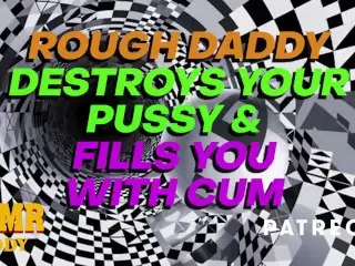 Improvised Filthy Talk whilst Daddy Strokes Cock