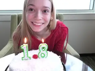 Very Petite Blonde has just Turned 18 and is Making her Porn Debut