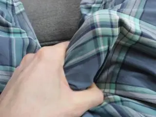 Jerk off and Cum in Pajama Pants, Huge Load Shot into PJs POV