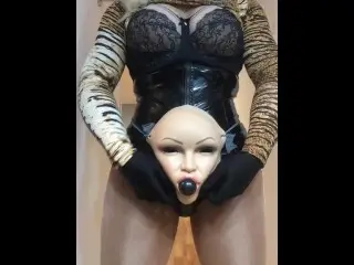 Kym's Unique Blowjob (trans, Mask, Female Mask, Crossdress, Pantyhose, Fetish, Transformation)