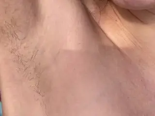 Hairy Armpits up Close on Camera!