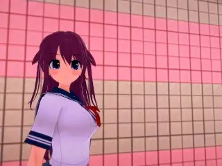 Showering with Amane Suou (Grisaia no Kajitsu)