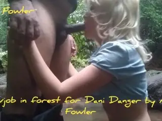 BBC Deepthroat and Cum Swallow in Forest by Real Slut Angel Fowler