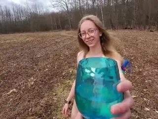 Cum Watch this little Pee Slut Share and Drink her Pee in Public