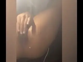 Sexy Ebony Fingers Pussy in Mirror for OnlyFans