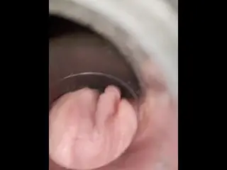 Vacuum Cleaner tries to Pull my Clit into Hose View from inside Tube