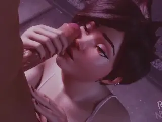 Overwatch - Tracer Blowjob 3d Hentai - by RashNemain