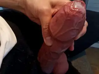 Big Cock with a Large Head and Veins Cums a Lot