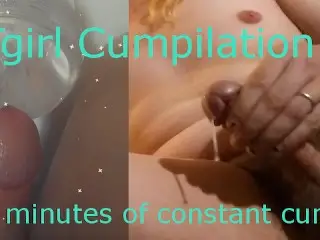 Tgirl Cumshot Compilation! 5 Minutes of Hot Cum!