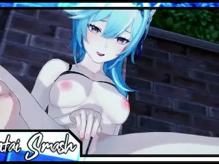 Eula Fingering herself and having a Squirting Orgasm - Genshin Impact Hentai