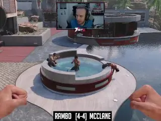 Rambo & John McClane in an Intense Hot Tub Fight