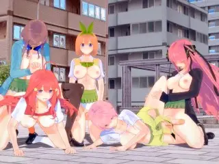 【GO TOUBUN NO】【HENTAI ORGY FUTANARI 3D】