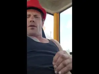 Construction Workers Strokes Thick Cock to his Wyld Thoughts. can u Cum with Me?