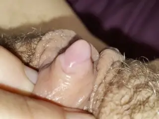 Big Fat Erected Clit Play until I Cum Close up