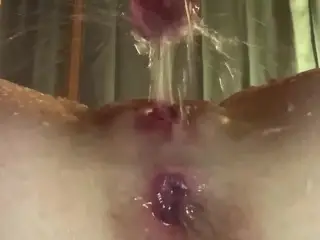 Tight Shaved Squirting Pussy Gets a Deep Creampie from a Big Cock