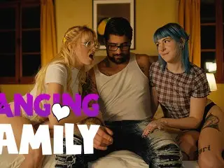 Banging Family - Alt Step-Sisters Share a Huge Cock