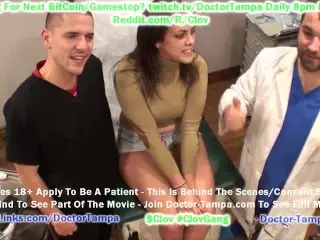 $CLOV become Doctor Tampa, Glove in as Katie Cummings Gets Gyno Exam while Male Nurse Watches Exam