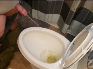 I Love Holding his Cock while he Pees! made a Bit of a Mess...