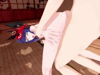 Kujou Sara Genshin Impact 3D Hentai Part 8/9