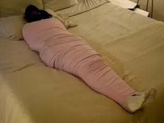 Mummified Bondage Girl Gagged