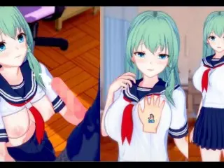 [hentai Game Koikatsu! ]have Sex with Touhou Big Tits Sanae Kochiya. 3DCG Erotic Anime Video.