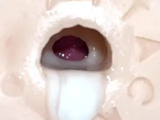 Pool of Cum Flows from Fleshlight