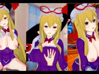 [hentai Game Koikatsu! ]have Sex with Touhou Big Tits Yukari Yakumo. 3DCG Erotic Anime Video.