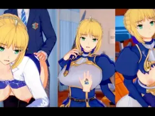 [hentai Game Koikatsu! ]have Sex with Fate Big Tits Artoria Pendragon.3DCG Erotic Anime Video.