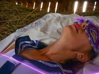 Sweet Orgasm Pleasure with my new Toy. Moaning Beauty in the Hayloft — Violet Candle