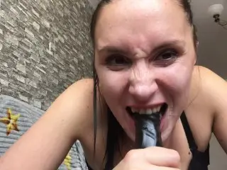 Zetration Brunette Missed the Cock so much that she Swallowed it down her Throat! Sexy Video with a