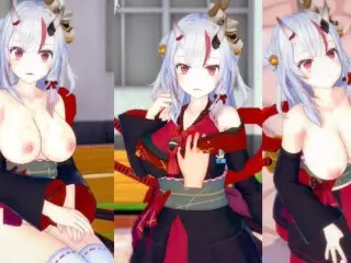 [hentai Game Koikatsu! ]have Sex with Big Tits Vtuber Nakiri Ayame.3DCG Erotic Anime Video.