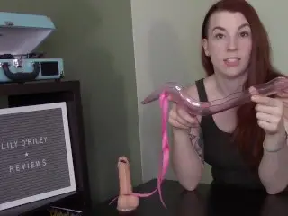 Lily O'Riley Reviewing the Waterslyde Bathtub Masturbation Toy (SFW)